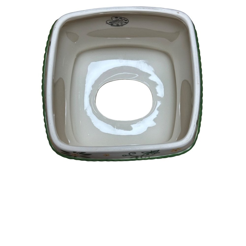 Temptations Old World‎ Green Tissue Holder Rope Trim Design 5.5 x 6" No Chips or - Picture 2 of 4